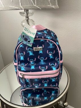 NWT Disney Stitch Mini Backpack – Navy & Pink | Claire’s